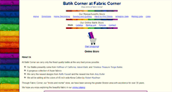 Desktop Screenshot of batikcorneratfabriccorner.com