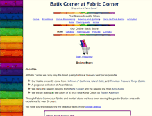 Tablet Screenshot of batikcorneratfabriccorner.com